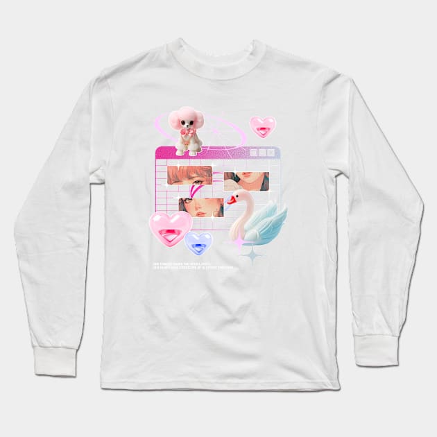 Cute & Sweet Retro Kids Toy Collage - Cuteness Long Sleeve T-Shirt by Tip Top Tee's